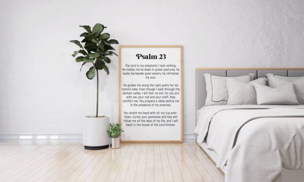 Psalm 23 | Bible Verse Print | Framed Wall Art | Christian Gift | Prayer Print | The Lord is My Shepherd Art Print | Digital Print | Verse - Image 4