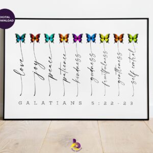 Galatians 5:22-23 Fruit of the Spirit Printable Wall Art